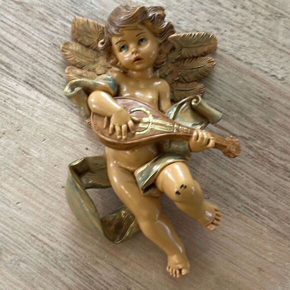 Vintage Simonelli Florentine angel cherub figurine wall piece sculpture art - Picture 1 of 5